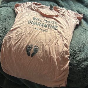 Well Played Quarantine Women's Maternity Scoop Neck Graphic T-Shirt